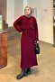 Crystal Skirt Suit Burgundy