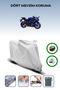 Rear Bag and Lock Compatible Grey Motorcycle Tarpaulin for Yamaha R7, Secure