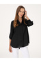 Black Comfort Fit Satin Long Sleeve Shirt 50313588 -Vr046 - 3