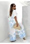 Palm Printed Linen Shirt Pants Set - 4