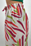 Fuchsia Print Cotton-Linen Flowy Palazzo Pants - 6