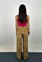 Patterned Viscose Draped Palazzo Trousers - 3