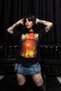 Knot Boobs Printed Relaxed Fit Black Women's Tshirt