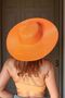 Wide Brim Orange Knitted Patterned Fashionable and Functional Hat Sun Protection Hsr2005 - 2