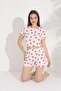 Women's Short Sleeve Shorts Patterned Pajama Set
