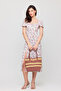 Floral Patterned Slit Dress - 6