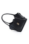 Black Shk187 Faux Leather Lock Detailed Adjustable Strap Hand, Arm and Shoulder Bag - 6
