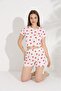 Women's Short Sleeve Shorts Patterned Pajama Set - 4