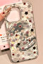 iPhone 14 Pro Compatible Plaid and Polka Dot Star Themed Hologram Imd Premium Phone Case - 7