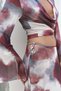 Pnaisyonist Long Sleeve Burgundy Crop Skirt Suit - 7