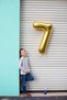 7 Years Old Gold Gold Foil Balloon 34 Inch 80cm Birthday Balloon Party Balloon