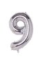 9 Years Old Silver Silver Gray Color Foil Balloon 34 Inch 80 cm Birthday Celebration Party Balloon