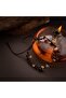 Certified Amber Natural Cut Macrame Closure 100% Handcrafted Natural Stone Bracelet - 2