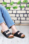 Glitter Comfortable Sole Hospital Sea Pool Beach Women's Slippers Black - 7