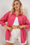 3900 Oversize Long Basic Shirt - Pomegranate