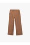 Long Wide Leg Palazzo Satin Pants with Standard Waist Pockets - 3