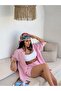 Women’s Linen Fabric Oversized Shirt Shorts Set - 4