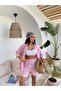 Women’s Linen Fabric Oversized Shirt Shorts Set - 5