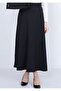 Women's Black Hijab Long Corded Mevlana Skirt - 7