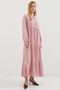 1627 Collar Lace Up Hijab Dress - 2