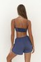 Leda Indigo Triple Set with Lace Detail Shorts - 8