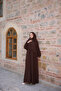 simple abaya with self-wrap Bat-medina silk - 3