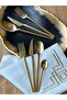 Carre Titanium Matte Gold 42 Piece Cutlery Set Çkb - 6
