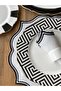Plate & Napkin Carved Black Set of 6 - 3
