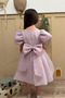 Lilac Carolin Balloon Skirt Balloon Sleeves Ribbon Girls Kids Baby Girl Dress - 2