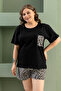 100% Cotton Large Size 3 Piece Women's Pajamas Set - 4
