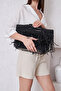 Vecchio Hand Knitted Elegant Tassel Detailed Daily Bag - 2