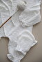 Double-Breasted Newborn Hospital Set with Pompom Muslin 100% Cotton - 5