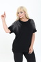 Blouse with Stones on the Shoulder Bat Sleeve 1St Quality Stone Bamboo M-6Xl - 4