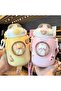 Flask Cute Thermos Kids Bottle Pink 750ml Straw / Stainless Steel - 3