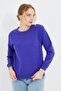 Women's Loose Crew Neck Long Sleeve Plain Blouse