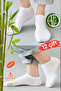 12 Pairs of Women's White Bamboo Invisible Sneakers Socks |   Seamless, Fragrant, Soft - 6