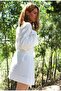 Special Design 100% Cotton Hand Woven Kimono - White - 2