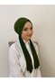 Women's Dubai Bone Shawl, Daily Plain Khaki Color Headscarf Hijab Clothing - 2
