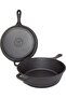 3-Quart Pre-Seasoned Cast Iron Dutch Oven with 10.25-Inch Skillet Lid – Versatile 2-i