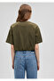 Khaki Crop T-Shirt - Elastic Waist, Short Cut1612359-71543 - 4