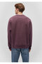 Crew Neck Purple Basic Sweatshirt 0S10276-70260 - 4
