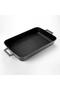 Cast Rectangular Rosto and Oven Tray Cast Iron Solid Double Handle Size 22x30cm - 2