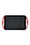 Cast Rectangular Grill Pan Cast Iron Solid Handle Size 22x32cm