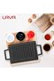22X15Cm Rectangular Hot Plate - Double-Way Grill and Flat Surface Beech Serving Wood - 6