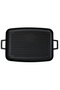 Cast Rectangular Grill Tray Cast Iron Solid Double Handle Size 31x42cm - 3