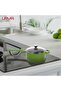 Cast Round Sauce Pot with Glass Lid, Metal HandleGlaze Series Diameter (ø16 Cm - 7