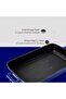 Cast Rectangular Rosto and Oven Tray Cast Iron Solid Double Handle Size 22x30cm - 6