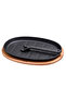 Cast Oval Fajita Plate Beech Serving Wood Size 18x28cm(EXCELLENT PAN HOLDER NOT INCLUDED.)