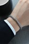 Interlocking Men's Steel Bracelet Chain 20cm acb01 - 5