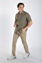 Desola Men's 100% Cotton Short Sleeve Woven Shirt Khaki